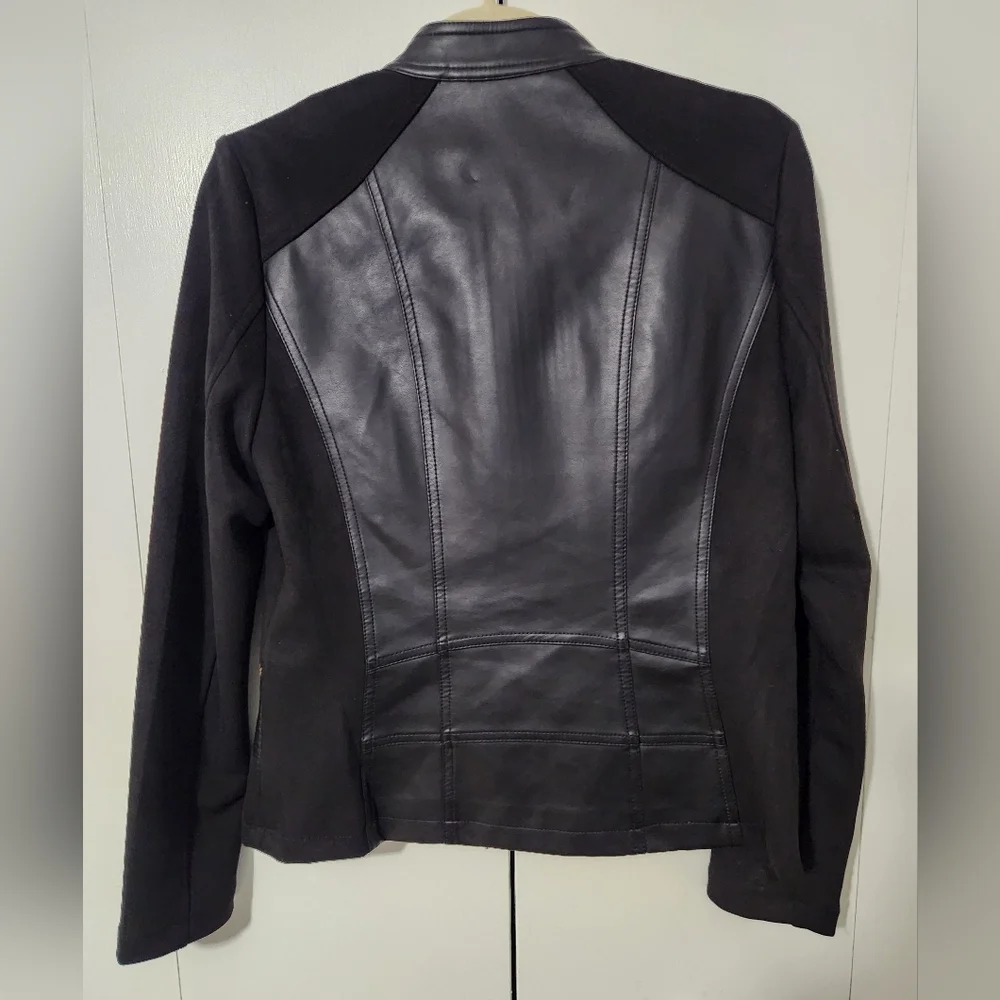 Marc New York Leather Jacket Coat Size Small Distressed Bomber Motorcycle Black - Picture 2 of 4